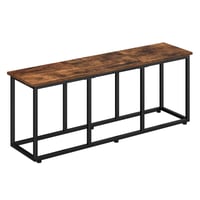Priemyselná jedálenská lavica HOOBRO EBF45CD01 - 120x30x46 cm - rustikálna hnedá/čierna 1