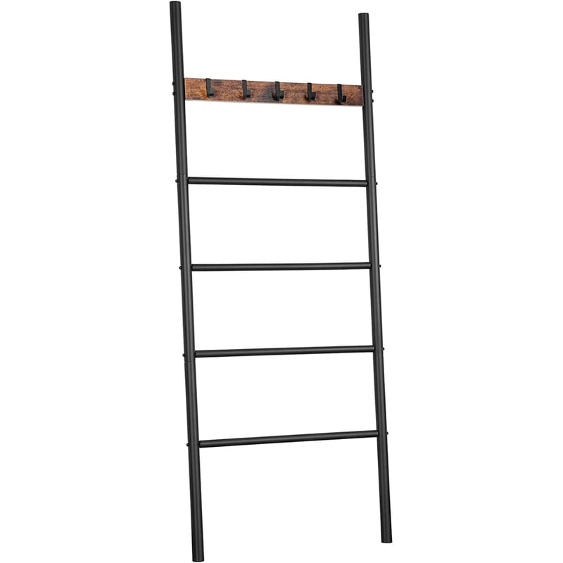 Rebríkový vešiak na uteráky HOOBRO EBF60CJ01 s 5 háčikmi – 60x177 cm