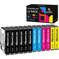 Cartuș de cerneală compatibil Hookink 603XL pentru imprimante Epson XP-2100, XP-2105, XP-3100, XP-3105, XP-4100, XP-4155, WF-2810, WF-2830, WF-2835, WF-2850, pachet de 12 bucăți 1