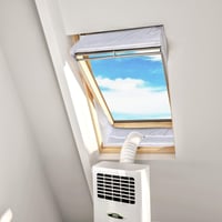 HOOMEE Tesniaca páska do okien pre mobilné klimatizácie a sušičky – Pre strešné a výklopné okná, obvod max. 380 cm, biela 1