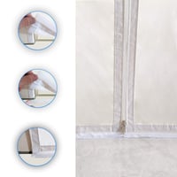 HOOMEE Brtva za vrata za prijenosni klima uređaj i sušilicu rublja, 90x210 cm, bijela, s patentnim zatvaračem i samoljepljivim pričvršćivanjem 7
