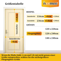 HOOMEE Mágneses Szúnyogháló Erkélyajtóra 120x240 cm, Fehér Rovarháló Függöny Átlátszó Anyagból, Tökéletes Zárás 5