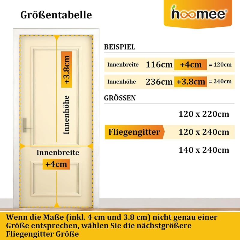 HOOMEE Mágneses Szúnyogháló Erkélyajtóra 120x240 cm, Fehér Rovarháló Függöny Átlátszó Anyagból, Tökéletes Zárás