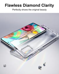 Husă transparentă HOOMIL pentru Samsung Galaxy A51 4G, rezistentă la îngălbenire, spate cristal-clar 2