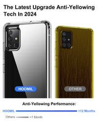 Husă transparentă HOOMIL pentru Samsung Galaxy A51 4G, rezistentă la îngălbenire, spate cristal-clar 3