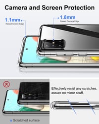 Husă transparentă HOOMIL pentru Samsung Galaxy A51 4G, rezistentă la îngălbenire, spate cristal-clar 5