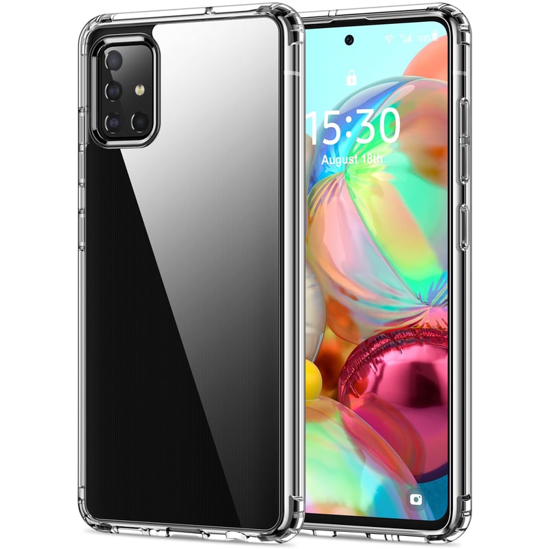 Husă transparentă HOOMIL pentru Samsung Galaxy A51 4G, rezistentă la îngălbenire, spate cristal-clar