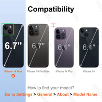 Priehľadný kryt HOOMIL Crystal Clear pre iPhone 14 Plus, ochrana proti žltnutiu, vojenská úroveň odolnosti voči nárazom 2