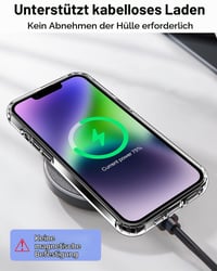 Priehľadný kryt HOOMIL Crystal Clear pre iPhone 14 Plus, ochrana proti žltnutiu, vojenská úroveň odolnosti voči nárazom 6