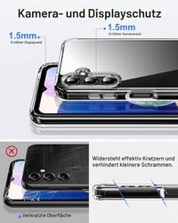 Husă HOOMIL pentru Samsung Galaxy A14 4G/5G, transparentă – Protecție anti-îngălbenire, spate din TPU cristalin 5