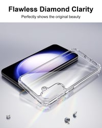 Husă transparentă HOOMIL pentru Samsung Galaxy S23 FE 5G – Husă cu protecție împotriva îngălbenirii, cristal clară 3
