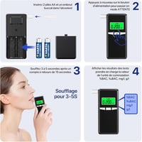 Hoonyer Alkoholteszter Digitális Kijelzővel, Professzionális Alkoholmérő 10 Szájperemmel 4