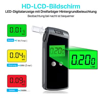 Hoonyer Alkoholteszter Digitális Kijelzővel, USB Töltéssel és 10 Szájfészekkel 3