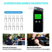 Hoonyer Alkoholteszter Digitális Kijelzővel, USB Töltéssel és 10 Szájfészekkel 6