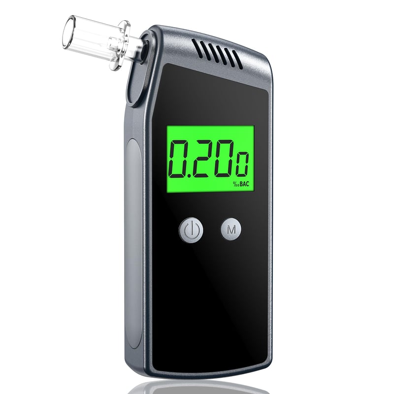 Hoonyer Alkoholteszter Digitális Kijelzővel, USB Töltéssel és 10 Szájfészekkel