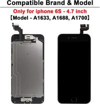 Hoonyer iPhone 6S LCD érintőképernyő csere Home gombbal és kamera flexszel - fekete 2