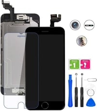 Hoonyer iPhone 6S LCD érintőképernyő csere Home gombbal és kamera flexszel - fekete 1