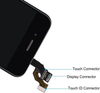 Hoonyer iPhone 6S LCD érintőképernyő csere Home gombbal és kamera flexszel - fekete 5