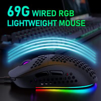 Hoopond 60% Mechanikus Gaming Billentyűzet 62 Gomb + RGB Egér 6400 DPI 6