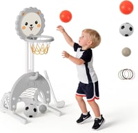 hoopyosms 4az1-ben gyerekek kosárlabda állvány labdavető futball kapu golfozás 1