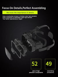 Hoorawwi Mini VR-szemüveg okostelefonhoz, 5–7,2", 3D filmekhez és játékokhoz 2