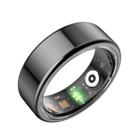 Inteligentný prsteň Hoorawwi, čierny, veľkosť 7 – monitor tepu, spánku a kyslíka v krvi, IP68, Bluetooth, krokomer, merač kalórií, pre ženy aj mužov 1