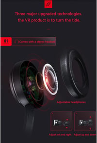 Hoorawwi VR Headset kontrollerrel és fejhallgatóval iOS és Android okostelefonokhoz 6