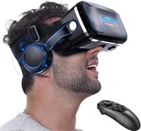 Hoorawwi VR Headset kontrollerrel és fejhallgatóval iOS és Android okostelefonokhoz 1