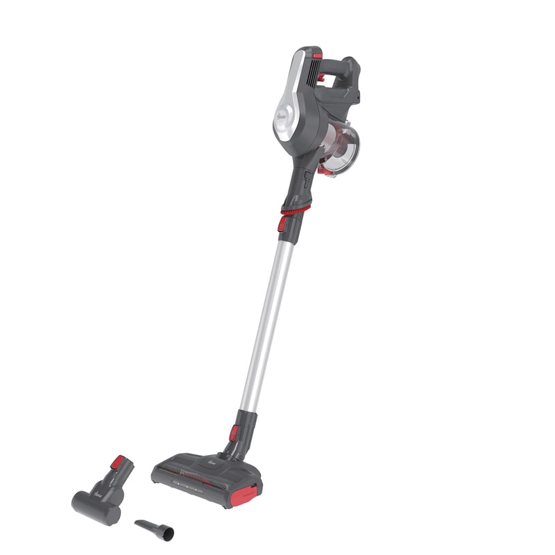 Akumulátorový vysávač Hoover H-Free 100 HF122GPT 011, výdrž 40 minút, 0,9 l – červený