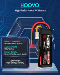 HOOVO 3S LiPo akkumulátor 11.1V 5200mAh 50C Dean T csatlakozóval RC repülő drón hajó autóhoz 2 db 3