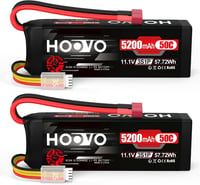 HOOVO 3S LiPo akkumulátor 11.1V 5200mAh 50C Dean T csatlakozóval RC repülő drón hajó autóhoz 2 db 1