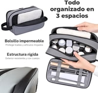 HopeBonds Neceser Impermeabil cu 3 Compartimente - Geantă de Călătorie Unisex pentru Sală, Școală - Trusă de Toaletă Compactă din Nailon Durabil 6