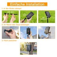 Ghirlandă luminoasă solară Hopexy pentru exterior, 15 m, 150 LED-uri, rezistentă la apă, 8 moduri, alb cald, pentru balcon, grădină, terasă, foișor, camping, decorare 7