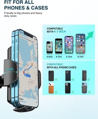 Hoppac autós telefontartó szélvédőre, 360° forgatható, erős szívókorongos rögzítés 7