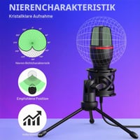 Hoppac USB kondenzátorový mikrofón na hranie hier pre PC so stojanom a pop filtrom 3