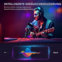 Hoppac USB kondenzátorový mikrofón na hranie hier pre PC so stojanom a pop filtrom 4