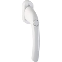 Mâner fereastră HOPPE Tokyo cu buton de blocare - VK 7 x 35 mm - mâner fereastră de culoare albă 1