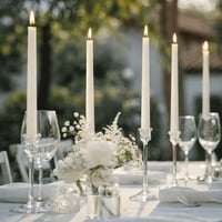 Horeca Candles kónické sviečky, farba slonová kosť, Ø 2,3 x 25 cm, 50 ks, neodkvapkávajúce, bez dymu, bez vône, doba horenia 7,5 hodiny, sviečka 2