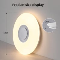 Horevo LED Mennyezeti Lámpa Bluetooth Hangszórókkal - 36W 46cm RGB Csillagos Égbolt, Szabályozható Fényerő, Applikációs Vezérlés, IP44 6