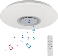 Horevo LED Mennyezeti Lámpa Bluetooth Hangszórókkal - 36W 46cm RGB Csillagos Égbolt, Szabályozható Fényerő, Applikációs Vezérlés, IP44 1