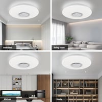 Horevo LED Mennyezeti Lámpa Bluetooth Hangszórókkal - 36W 46cm RGB Csillagos Égbolt, Szabályozható Fényerő, Applikációs Vezérlés, IP44 4