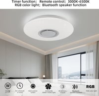 Horevo LED Mennyezeti Lámpa Bluetooth Hangszórókkal - 36W 46cm RGB Csillagos Égbolt, Szabályozható Fényerő, Applikációs Vezérlés, IP44 3