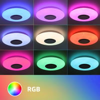 Horevo LED Mennyezeti Lámpa Bluetooth Hangszórókkal - 36W 46cm RGB Csillagos Égbolt, Szabályozható Fényerő, Applikációs Vezérlés, IP44 2