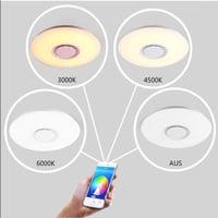 Horevo LED Mennyezeti Lámpa Bluetooth Hangszórókkal - 36W 46cm RGB Csillagos Égbolt, Szabályozható Fényerő, Applikációs Vezérlés, IP44 7