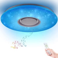 Horevo LED stropna svjetiljka s Bluetooth zvučnikom, RGB, s daljinskim upravljačem - 36 W - 40x40 cm 2