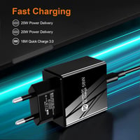 Nabíjačka HORJOR USB-C, 3 porty, 58 W, PD USB-C a USB-A 6