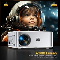 HORLAT 28000 Lumen 4K Projektor - WiFi 6, Bluetooth 5.2, Automatikus Keystone Korrekció, 50% Zoom, Android TV Rendszer, Otthoni Mozi és Okos 2