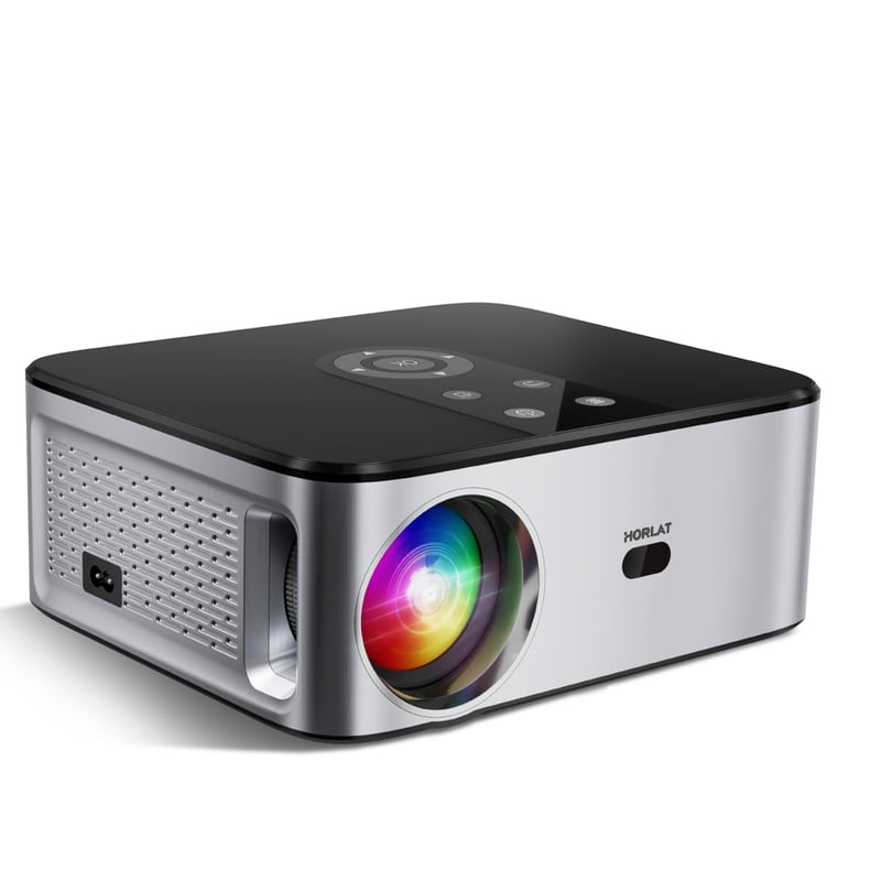 HORLAT 4K kućni projektor 25000 lumena, Full HD 1080P, WiFi 6 Bluetooth, automatska trapezoidna korekcija