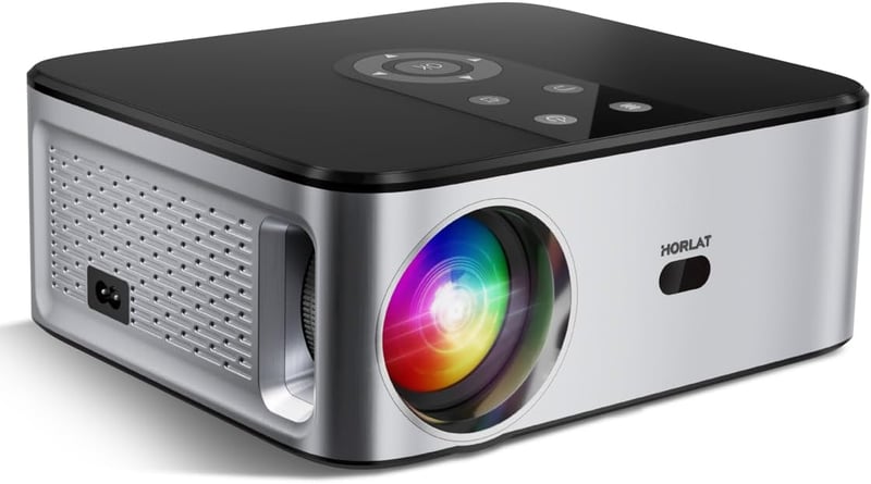 HORLAT 4K otthoni projektor 25000 lumen, WiFi 6 Bluetooth, automata keystone