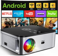 HORLAT 4K Projektor 16000 Lumen 5G WiFi Bluetooth 300 hüvelykes kijelzővel Netflix YouTube 1